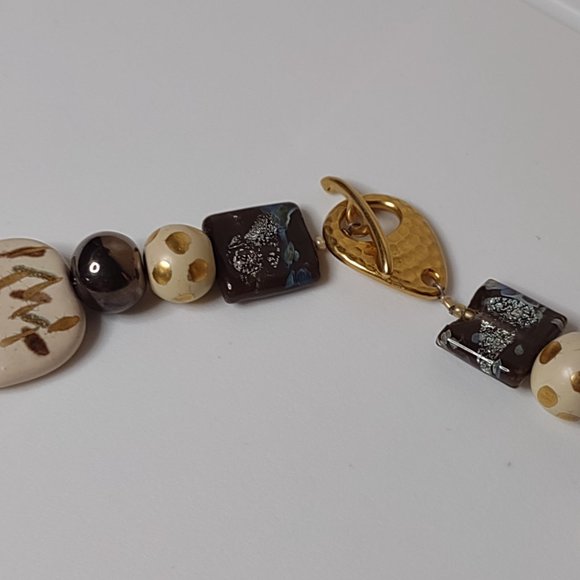 19.5 Inch Glass And Ceramic Bead Necklace - Picture 7 of 11